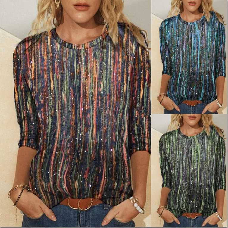 2022 Autumn and Winter New Women's Top T-shirt Fashion Casual Printing Trend Round Neck T-shirt Womens Fashion Loose Cotton Plus
2022 Autumn and Winter New Women's Top T-shirt Fashion Casual Printing Trend Round Neck T-shirt Womens Fashion Loose Cotton Plus