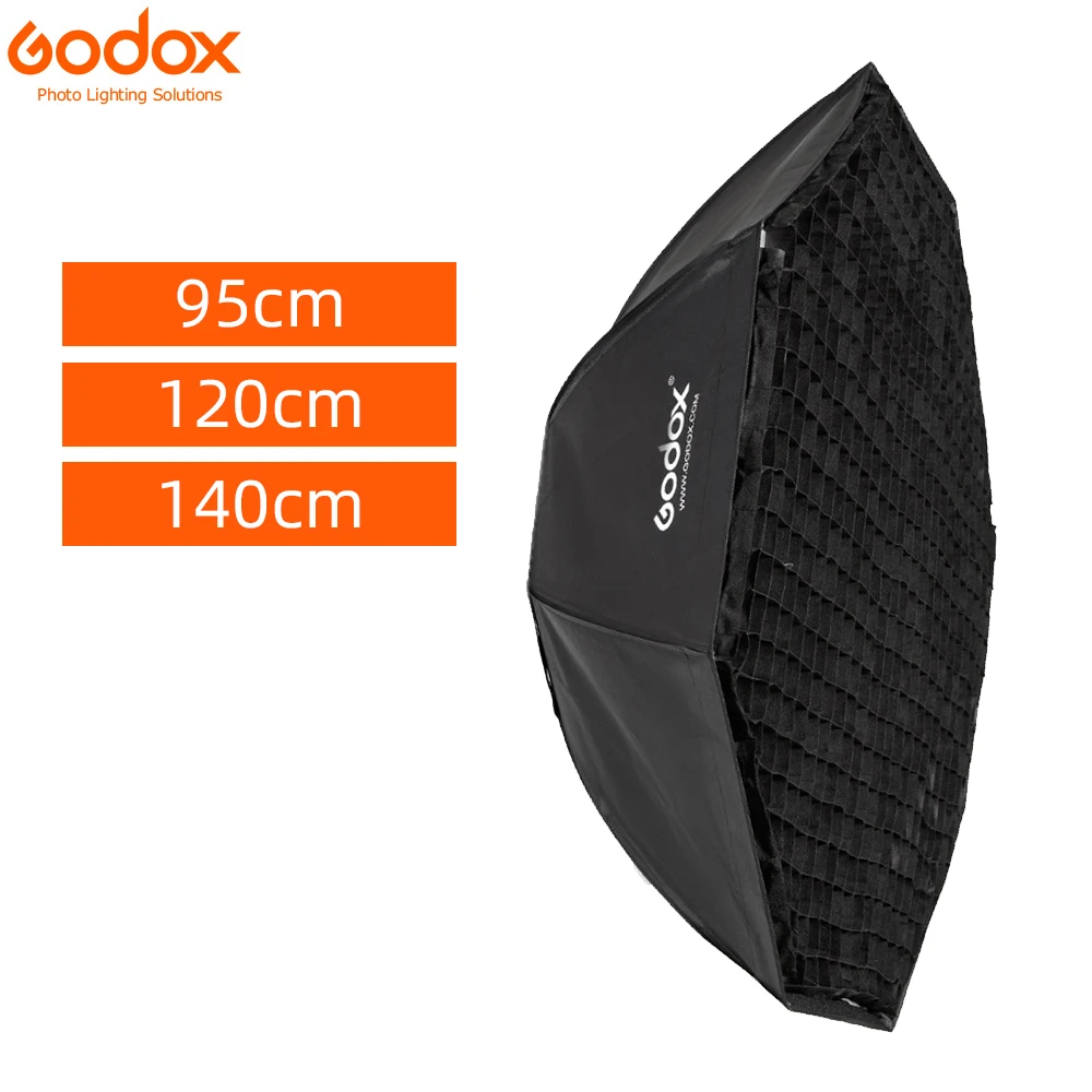 Godox 95cm 120cm 140cm Studio Octagon Honeycomb Grid Softbox Reflector softbox with Bowens Mount for Studio Strobe Flash Light 
Godox 95cm 120cm 140cm Studio Octagon Honeycomb Grid Softbox Reflector softbox with Bowens Mount for Studio Strobe Flash Light