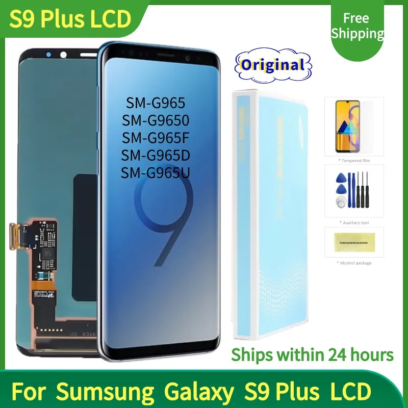 

100%Original 6.2"AMOLED Screen for Samsung Galaxy S9 plus LCD Display SM-G965D G965U G965F Touch Screen Digitizer Panel Assembly