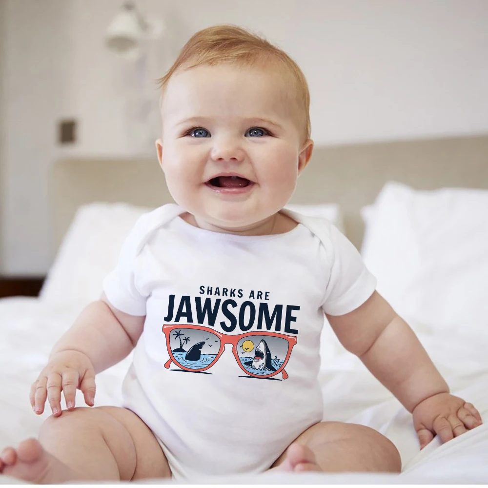Sharks Are Jawsome Funny Baby Bodysuit Novelty 2022 Boys Infant Outfits Hipster Sunglasses Print Toddler Jumpsuits Summer Casual
Sharks Are Jawsome Funny Baby Bodysuit Novelty 2022 Boys Infant Outfits Hipster Sunglasses Print Toddler Jumpsuits Summer Casual