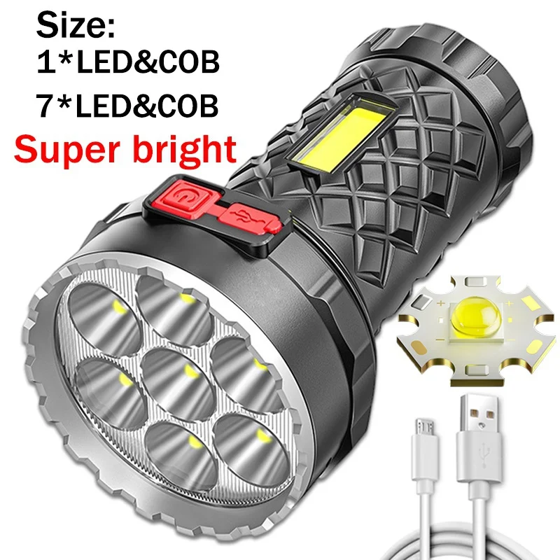 Super Bright Flashlight Ultra Powerful Led Torch Light Rechargeable COB Side Light 4 Modes Outdoor Adventure 3 In 1 Flashlight
Super Bright Flashlight Ultra Powerful Led Torch Light Rechargeable COB Side Light 4 Modes Outdoor Adventure 3 In 1 Flashlight