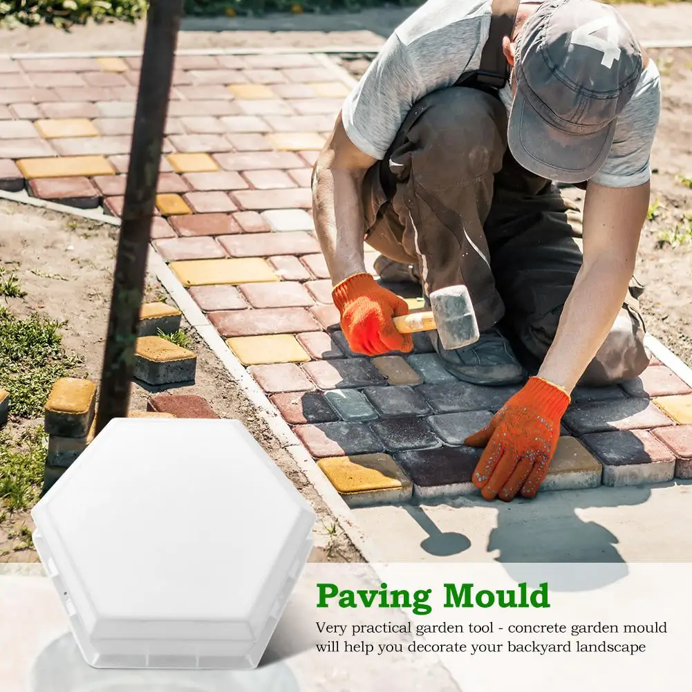 Garden DIY Path Paving Moulds Safety Reliability Outdoor Landscape Paving Reuse Stepping Hexagon-shaped Stone Concrete Mold
Garden DIY Path Paving Moulds Safety Reliability Outdoor Landscape Paving Reuse Stepping Hexagon-shaped Stone Concrete Mold