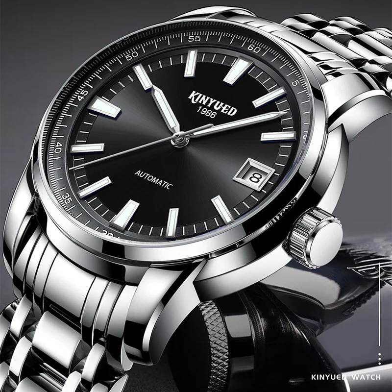 KINYUED Watch Men Automatic Mechanical Clock Fashion Military Watches Men Stainless Steel 3ATM Waterproof Watches Reloj
KINYUED Watch Men Automatic Mechanical Clock Fashion Military Watches Men Stainless Steel 3ATM Waterproof Watches Reloj