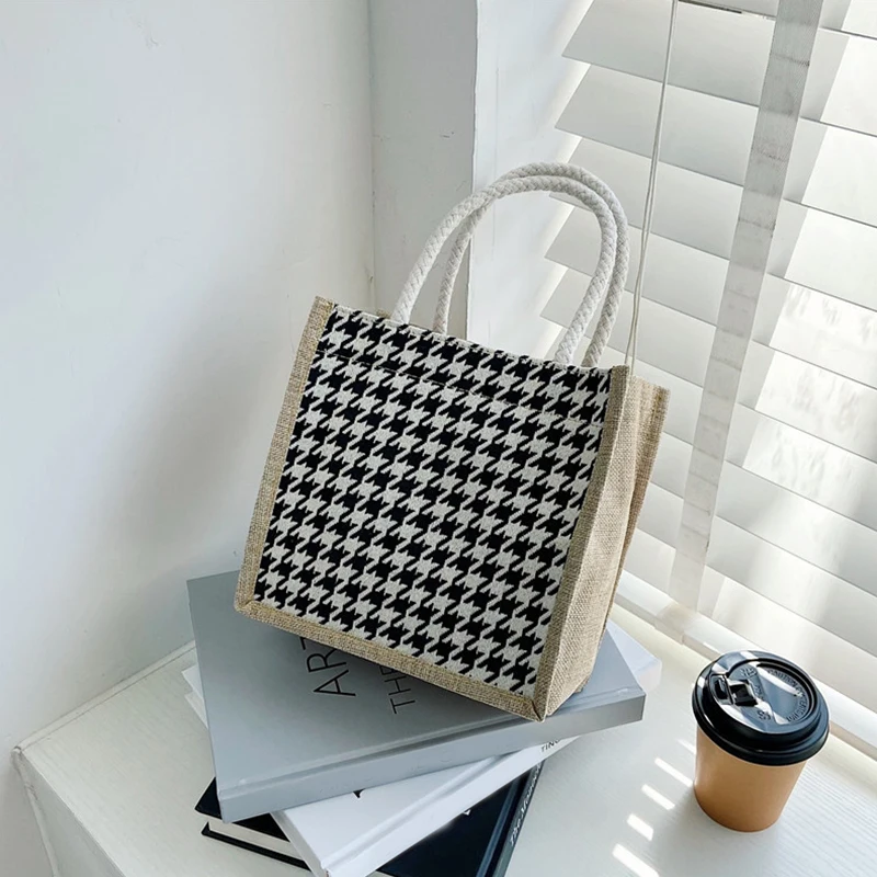 Vintage Plaid Handbags Women Shopping Daily Totes Travel Grocery Simple Cloth Shoulder Bags Youth Ladies Simple Versatile Bag 
Vintage Plaid Handbags Women Shopping Daily Totes Travel Grocery Simple Cloth Shoulder Bags Youth Ladies Simple Versatile Bag