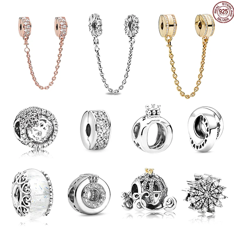 Nostalgic Style 925 Sterling Silver Snowflake Buckle Safety Chain Pendant Beads for Original Pandora Bracelet DIY Jewelry Gifts
Nostalgic Style 925 Sterling Silver Snowflake Buckle Safety Chain Pendant Beads for Original Pandora Bracelet DIY Jewelry Gifts