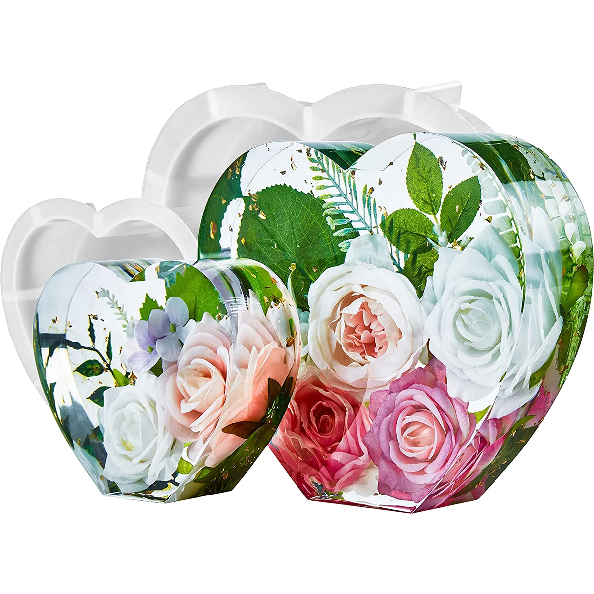 2Pack Silicone Molds for Epoxy Resin Molds 3D Heart Shaped Resin Art Casting Molds for Flowers Preservation Resin Bookends Photo
2Pack Silicone Molds for Epoxy Resin Molds 3D Heart Shaped Resin Art Casting Molds for Flowers Preservation Resin Bookends Photo