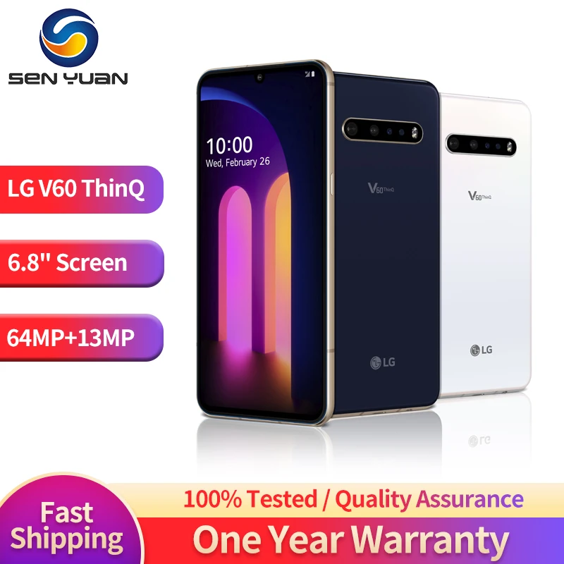 Original LG V60 V600AM V600TM ThinQ 5G Moilble Phone 6.8" 8GB+128GB CellPhone NFC Snapdragon 865 Octa-Core Android SamrtPhone
Original LG V60 V600AM V600TM ThinQ 5G Moilble Phone 6.8" 8GB+128GB CellPhone NFC Snapdragon 865 Octa-Core Android SamrtPhone
