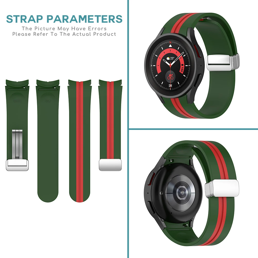 Ремешок для умных часов 20 мм, мягкий силиконовый сменный браслет с магнитной застежкой для Samsung Galaxy Watch 5/5 Pro/4 
Ремешок для умных часов 20 мм, мягкий силиконовый сменный браслет с магнитной застежкой для Samsung Galaxy Watch 5/5 Pro/4