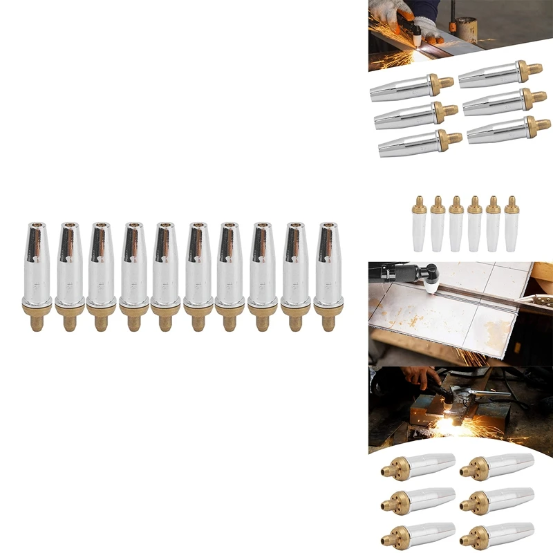 

HOT-10 PCS Gas Cutting Nozzle G07-30 Propane Acetylene Cutting Torch Tips Sleeve Type Torch Consumables