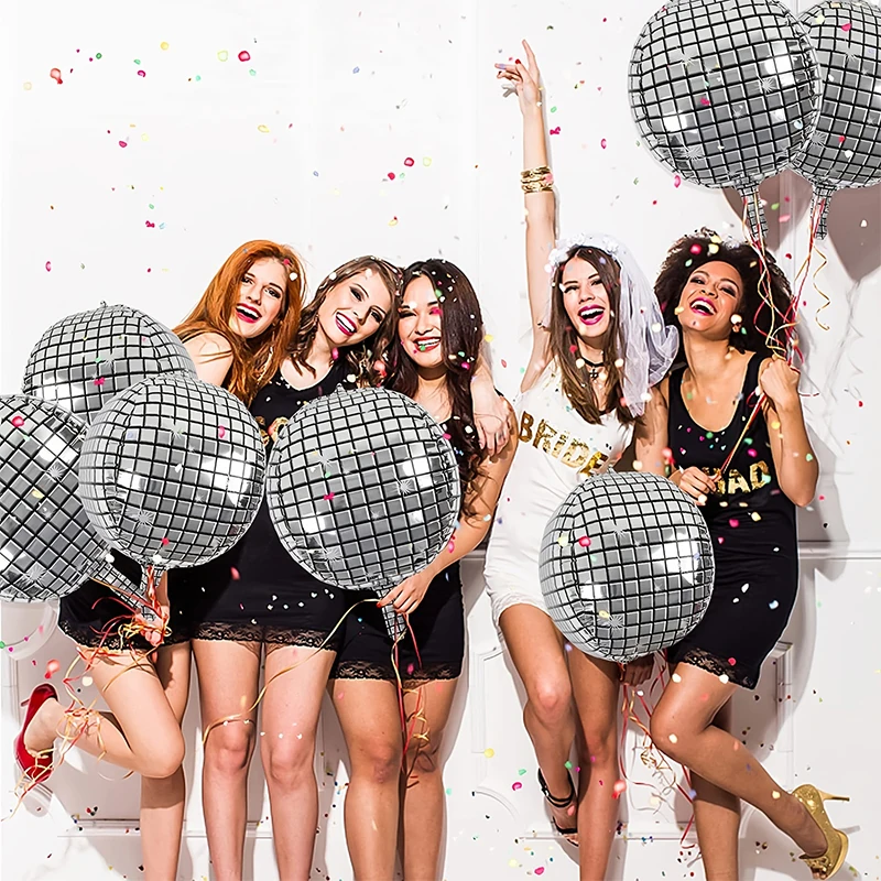 5pcs 22inch Disco Balloons for 70s Disco Party Decorations 4D Round Sphere Metallic Disco Ball Balloons Birthday Wedding Decor
5pcs 22inch Disco Balloons for 70s Disco Party Decorations 4D Round Sphere Metallic Disco Ball Balloons Birthday Wedding Decor