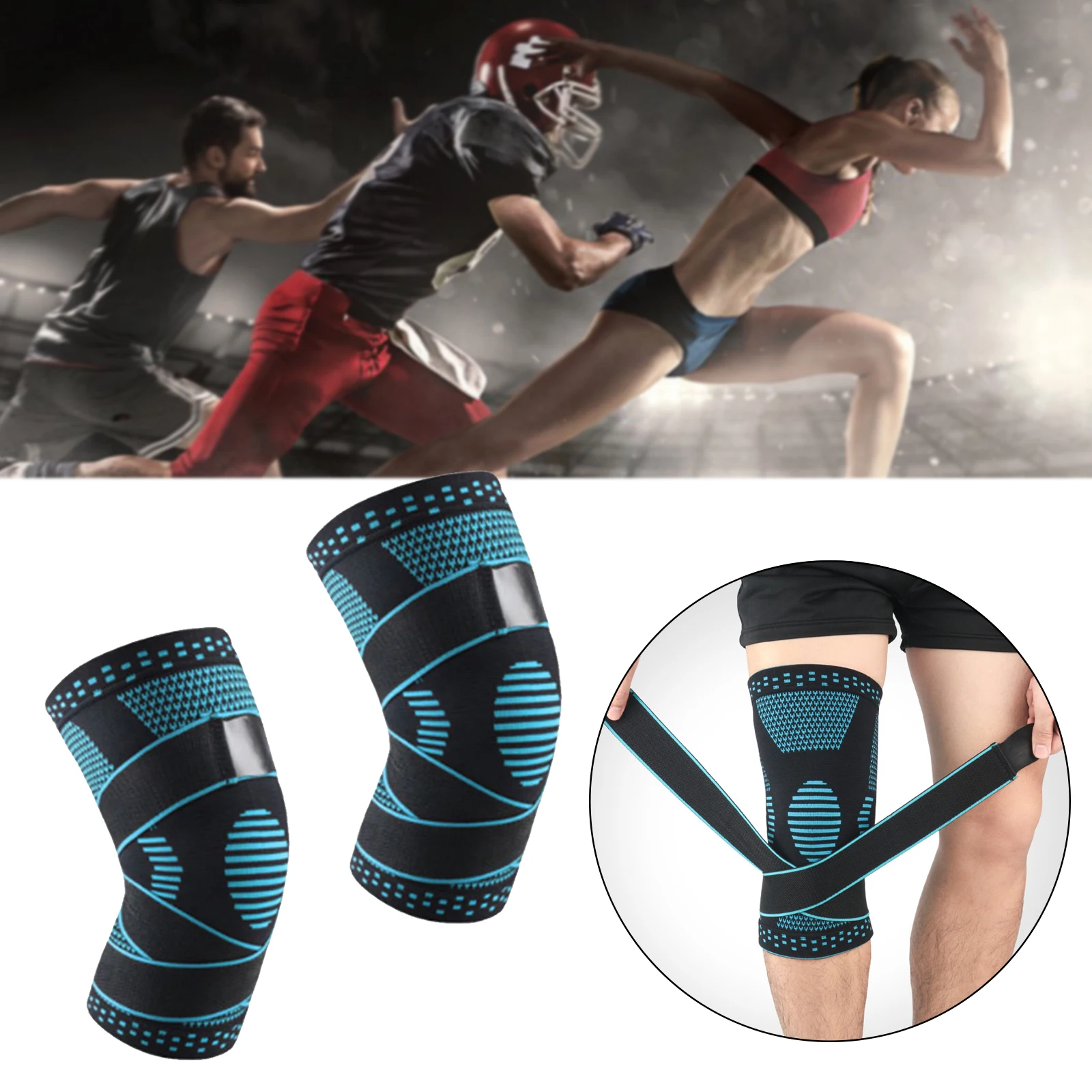 1 Pair Elastic Knee Pads Nylon Sports Fitness Kneepad Fitness Gear Patella Brace Running Basketball Volleyball Support Knee Pad
1 Pair Elastic Knee Pads Nylon Sports Fitness Kneepad Fitness Gear Patella Brace Running Basketball Volleyball Support Knee Pad