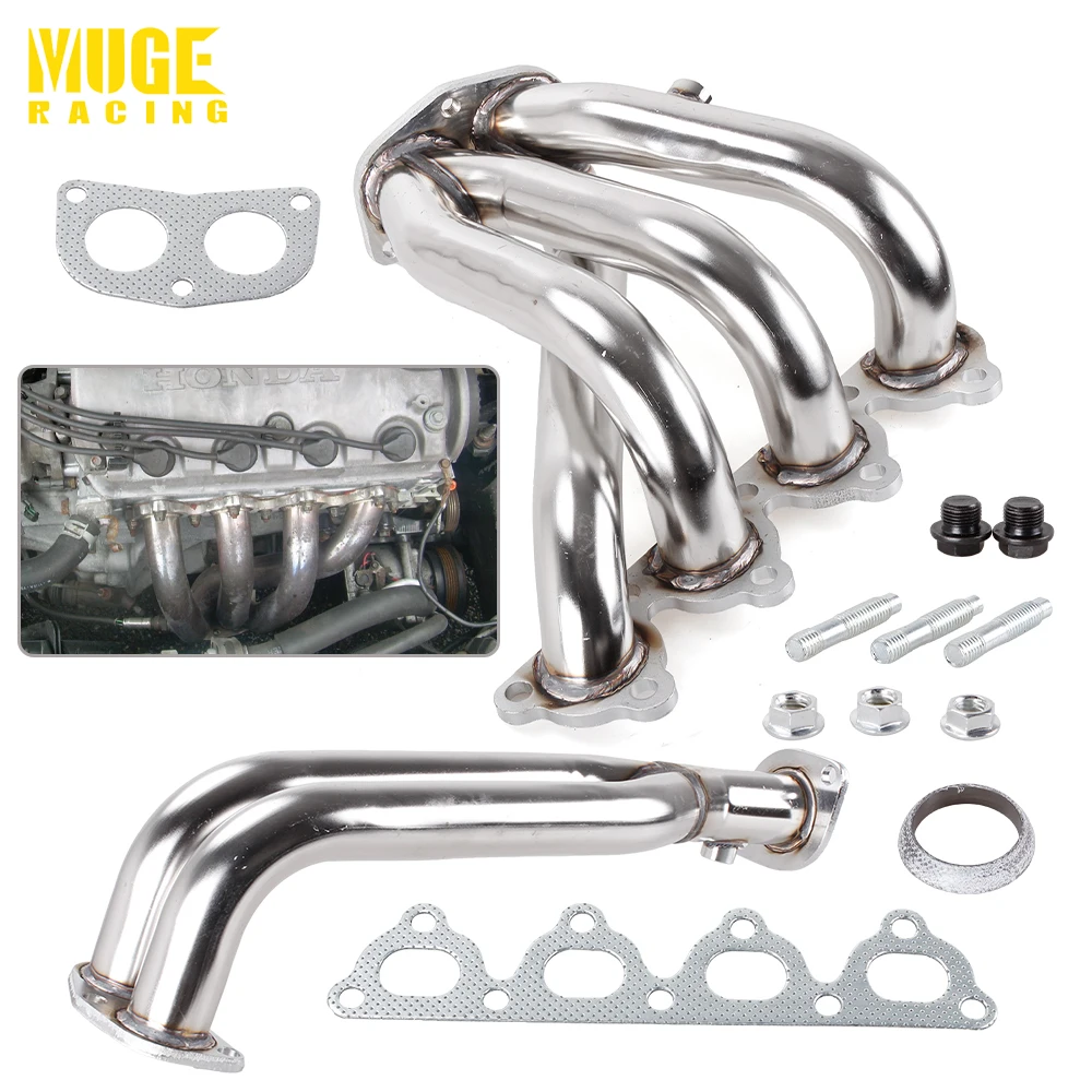 

Stainless Steel Exhaust Header Manifold for Honda Civic 88-00 CRX/Del Sol D-Series D15/D16 Engine RS-CR1847