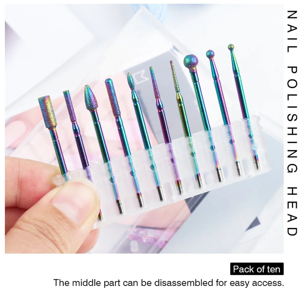10pcs/set Diamond Nail Drill Bits Rainbow Milling Cutters Cuticle Remover Bits Kit 3/32" Nail Cutters for Manicure Sander Bits
10pcs/set Diamond Nail Drill Bits Rainbow Milling Cutters Cuticle Remover Bits Kit 3/32" Nail Cutters for Manicure Sander Bits