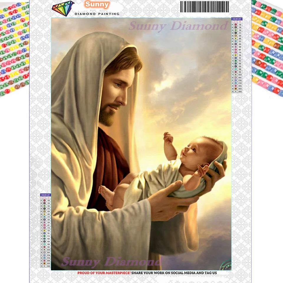 Christ Jesus Holding Baby Diamond Art Painting New Mural Pictures Puzzles 5D Diy Cross Stitch Kits Drill Home Decor Gift Cuadro
Christ Jesus Holding Baby Diamond Art Painting New Mural Pictures Puzzles 5D Diy Cross Stitch Kits Drill Home Decor Gift Cuadro