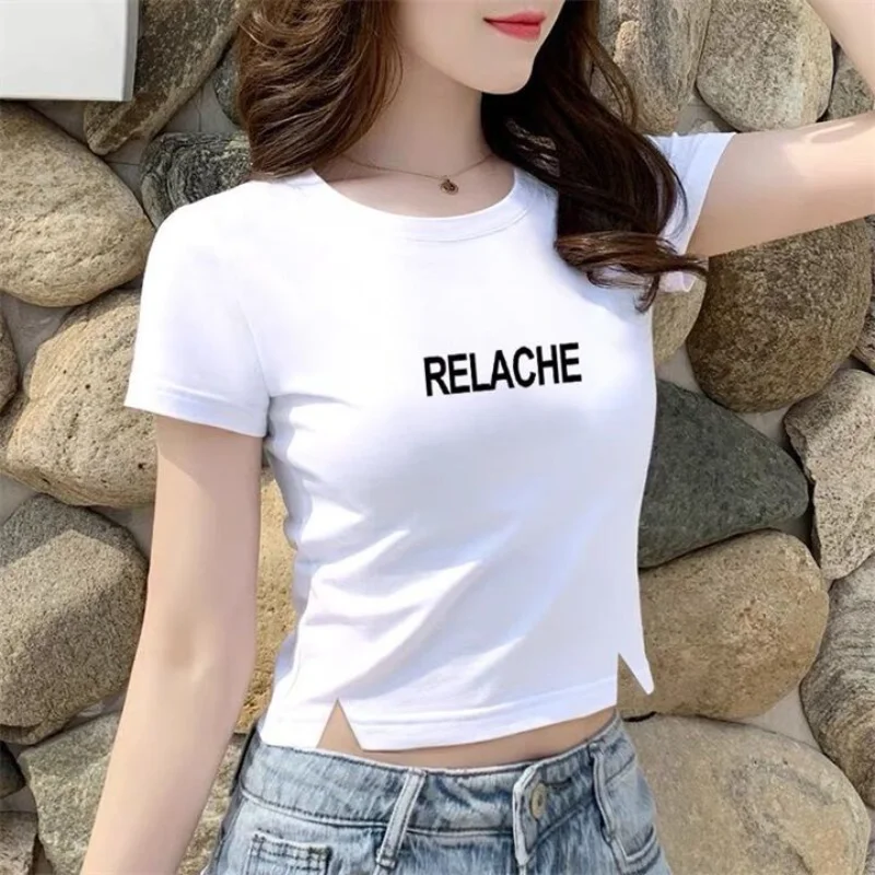 Short Sleeve Women's Crop Top White T-shirt Woman 2023 Trend Cool Luxury Tees O Harajuku Pulovers Sale Art Designer 90s Clothing
Short Sleeve Women's Crop Top White T-shirt Woman 2023 Trend Cool Luxury Tees O Harajuku Pulovers Sale Art Designer 90s Clothing