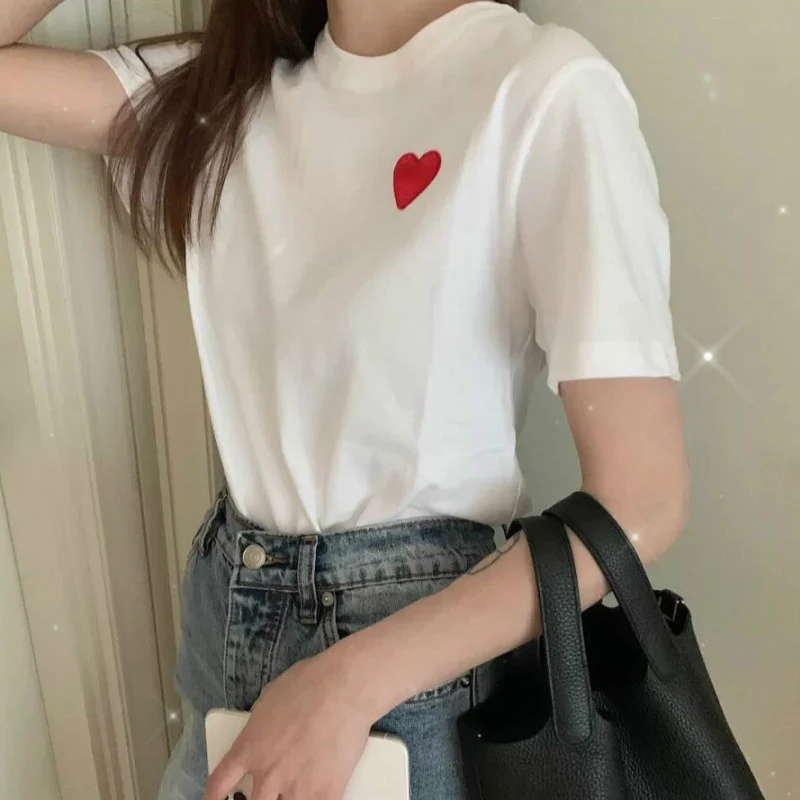 (Have Eye) PLAY Men Women Long-sleeved Embroidered Heart Cotton Spring Autumn O-neck Solid Color Loose Casual Couple T-shirt
(Have Eye) PLAY Men Women Long-sleeved Embroidered Heart Cotton Spring Autumn O-neck Solid Color Loose Casual Couple T-shirt
