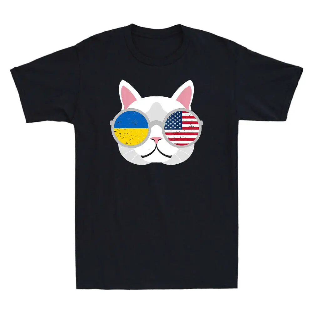 Proud Ukraine USA Flag Glasses Ukrainian American Cat T Shirt New 100% Cotton Short Sleeve O-Neck T-shirt Casual Mens Top
Proud Ukraine USA Flag Glasses Ukrainian American Cat T Shirt New 100% Cotton Short Sleeve O-Neck T-shirt Casual Mens Top
