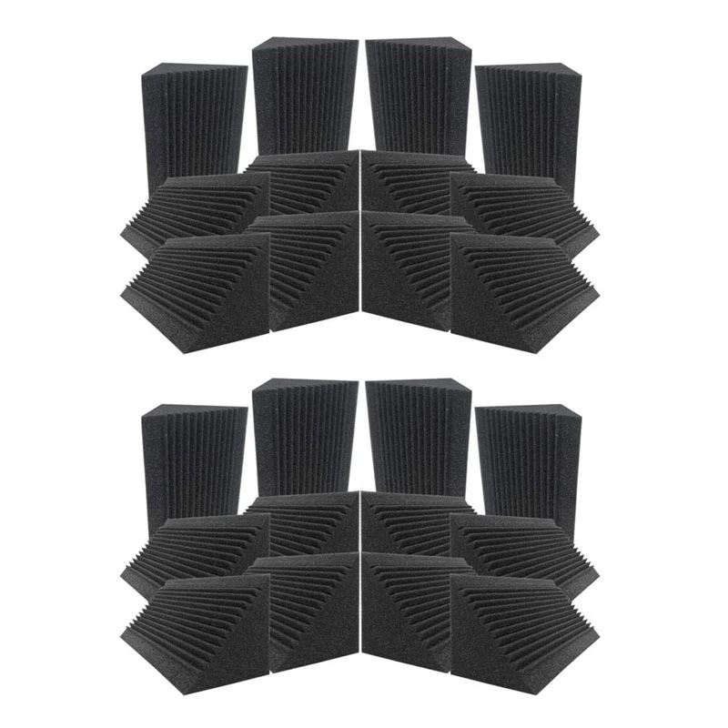 24 Pcs Sound-Absorbing Foam Board,Bass Trap Wedge-Shape Brick,Sound-Absorbing Foam Sound Insulation Treatment
24 Pcs Sound-Absorbing Foam Board,Bass Trap Wedge-Shape Brick,Sound-Absorbing Foam Sound Insulation Treatment