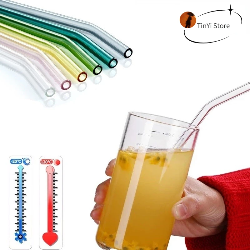8PCS Reusable Glass Straws 8mm Straight Bent Glass Drinking Straws Eco Friendly Reusable Straw for Beverages Milk Cocktail
8PCS Reusable Glass Straws 8mm Straight Bent Glass Drinking Straws Eco Friendly Reusable Straw for Beverages Milk Cocktail