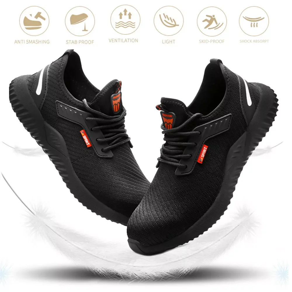 Safety Shoes for Men Women Steel Toe Trainers Lightweight Work Black Shoes With Steel Toe Cap Anti-smash and Anti-puncture
Safety Shoes for Men Women Steel Toe Trainers Lightweight Work Black Shoes With Steel Toe Cap Anti-smash and Anti-puncture