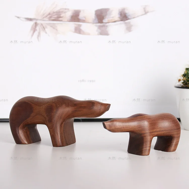 Nordic Denmark Ornament Walnut Polar Bear Creative Gift Animal Ornament Wooden Home Decoration
Nordic Denmark Ornament Walnut Polar Bear Creative Gift Animal Ornament Wooden Home Decoration