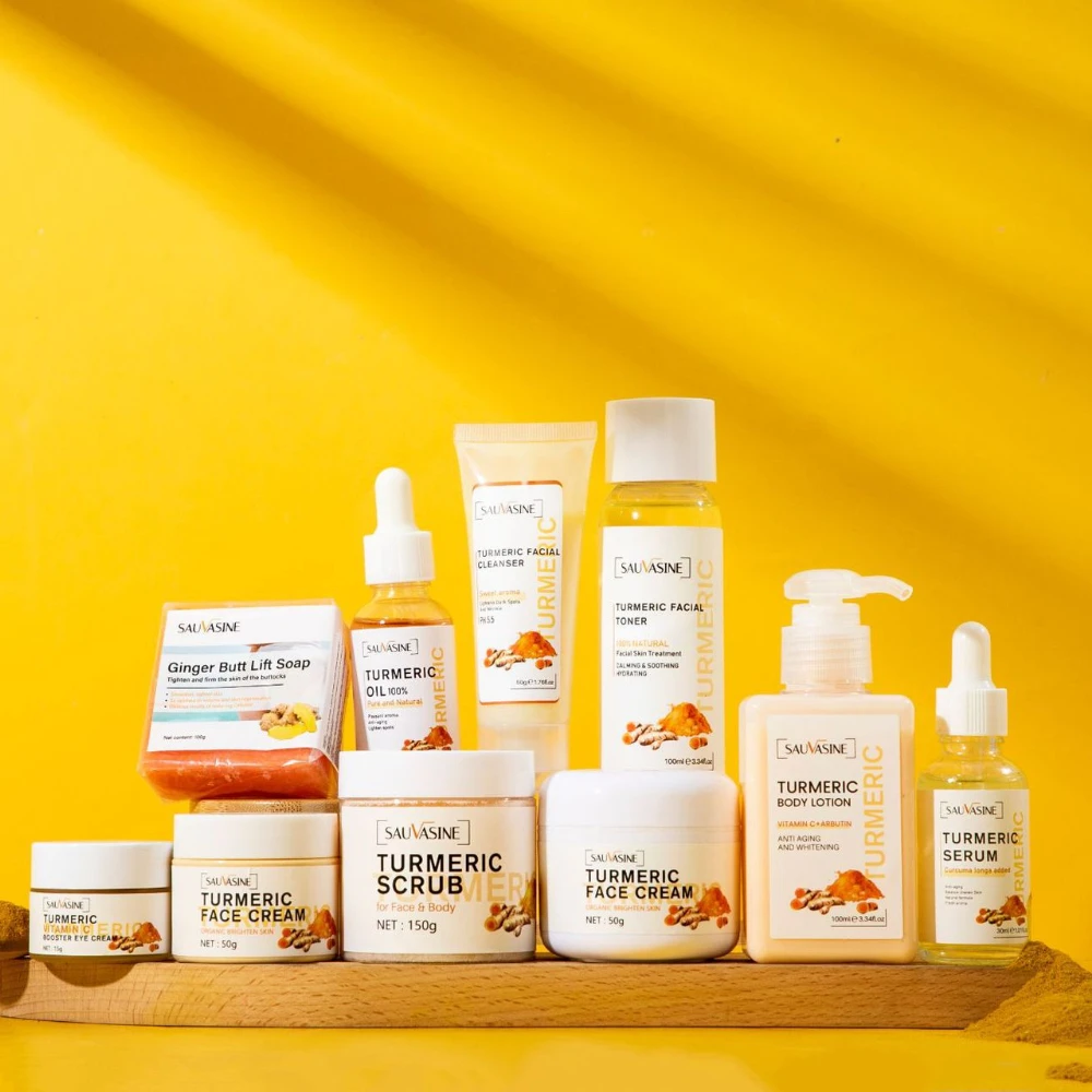 SauvasineTurmeric VC Brightening Body Lotion Whitening Fade Dark Spots Turmeric Serum Anti-Aging Skin Moisturizing 10pcs
SauvasineTurmeric VC Brightening Body Lotion Whitening Fade Dark Spots Turmeric Serum Anti-Aging Skin Moisturizing 10pcs