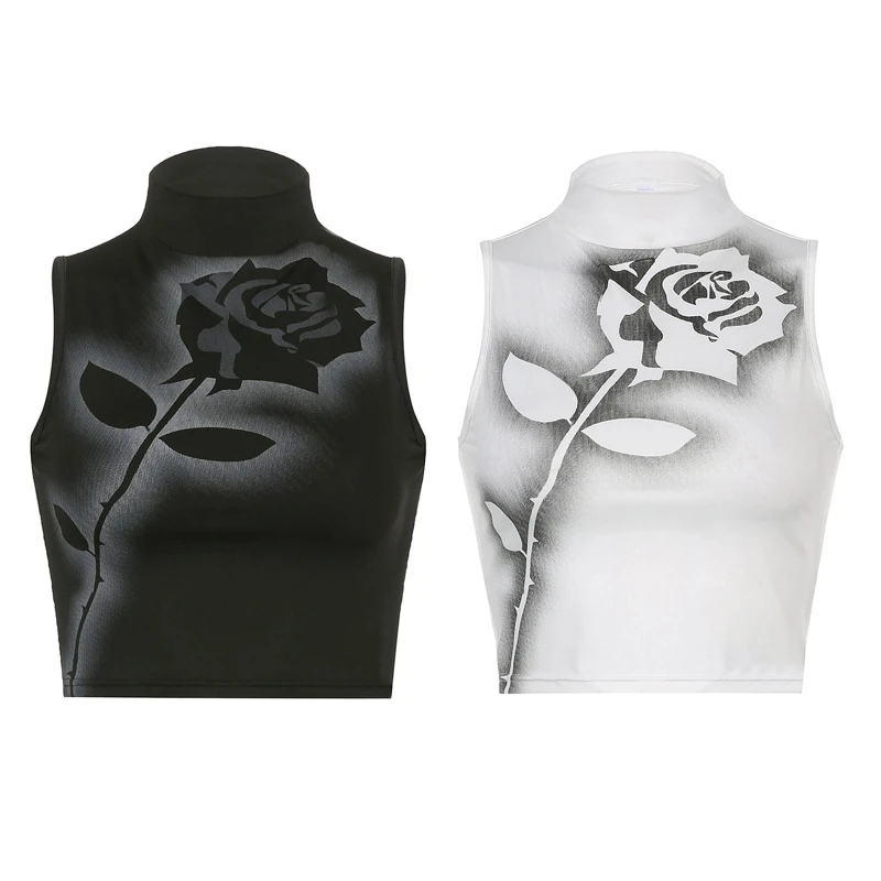 Женская водолазка без рукавов Dark Goth, укороченный топ в стиле Харадзюку, винтажный облегающий жилет с цветочным принтом роз, рубашки в стиле ...
Женская водолазка без рукавов Dark Goth, укороченный топ в стиле Харадзюку, винтажный облегающий жилет с цветочным принтом роз, рубашки в стиле ...