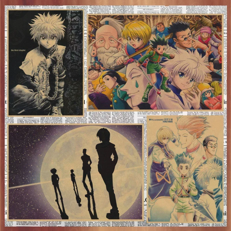 Hunter X Hunter Decoration Painting Anime Poster Room Decor Picture for Interior Vintage Kraft Paper Wall Stickers Wallpaper
Hunter X Hunter Decoration Painting Anime Poster Room Decor Picture for Interior Vintage Kraft Paper Wall Stickers Wallpaper