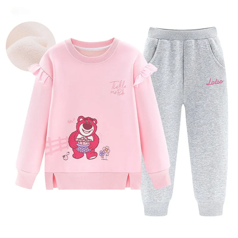 Disney Lots-o Sports Suit Clothing Set Cartoon Round Neck Loose Print Sports Top Pants 2PCS Velvet Thickening Children Clothing 
Disney Lots-o Sports Suit Clothing Set Cartoon Round Neck Loose Print Sports Top Pants 2PCS Velvet Thickening Children Clothing