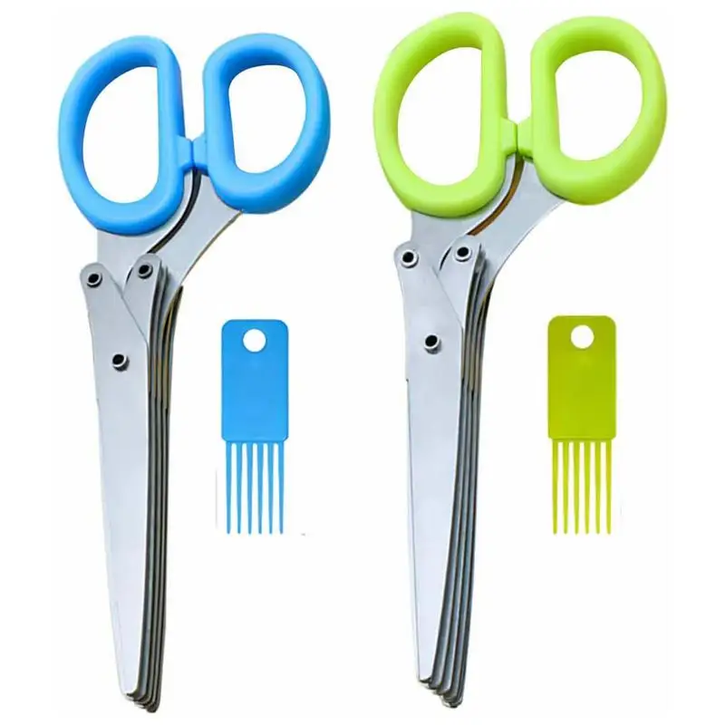 Multifunctional Muti Layers Herb Scissors Knives Multi-Layers KItchen Scissors Scallion Cutter Herb Laver Spices Cook Tool Cut
Multifunctional Muti Layers Herb Scissors Knives Multi-Layers KItchen Scissors Scallion Cutter Herb Laver Spices Cook Tool Cut