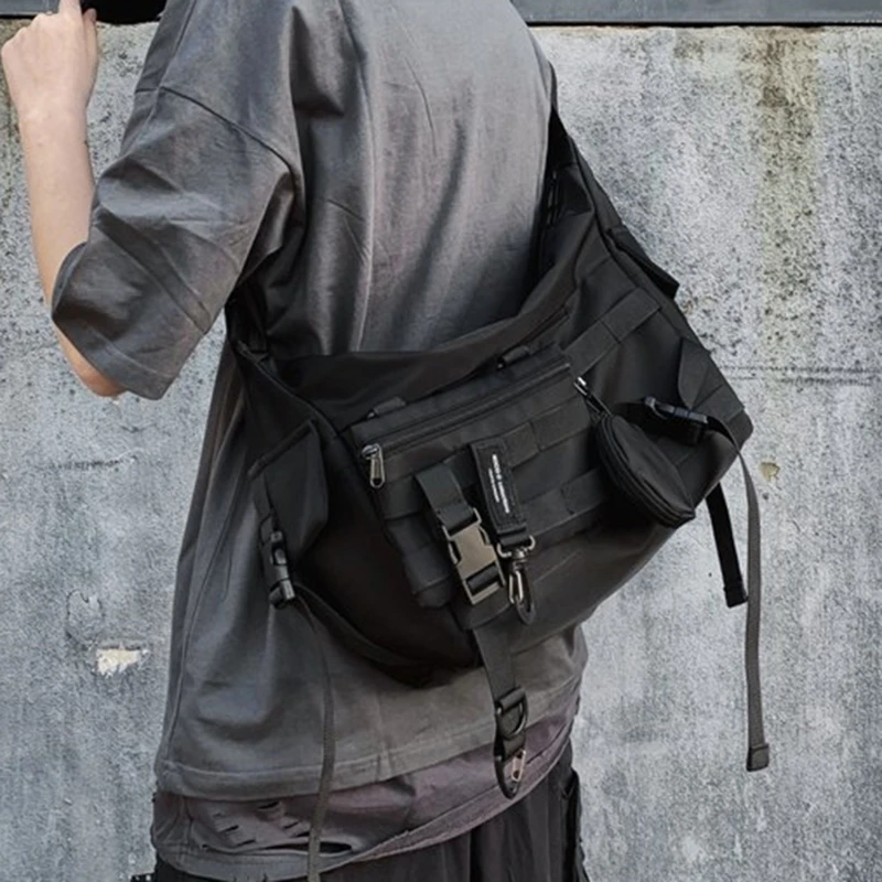 Functional style Shoulder Black Crossbody Messenger Tote Bags For Men Women's Hip Hop Techwear Satchel Waist Goth Postman
Functional style Shoulder Black Crossbody Messenger Tote Bags For Men Women's Hip Hop Techwear Satchel Waist Goth Postman