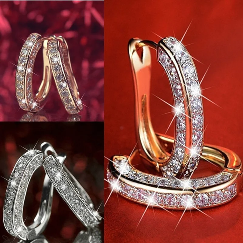 Luxury Designer Fashion Jewelry Glass Filledi Earrings for Women Hoop Earring Valentines Day Gift Wedding Earring Pendientes
Luxury Designer Fashion Jewelry Glass Filledi Earrings for Women Hoop Earring Valentines Day Gift Wedding Earring Pendientes