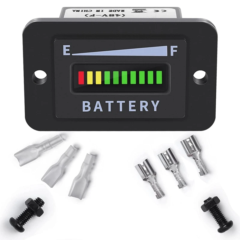 New-Golf Cart Battery Meter 48V LED Battery Indicator Battery Gauge Battery Level Meter IP65 For Club Car,Fork Lifts
New-Golf Cart Battery Meter 48V LED Battery Indicator Battery Gauge Battery Level Meter IP65 For Club Car,Fork Lifts