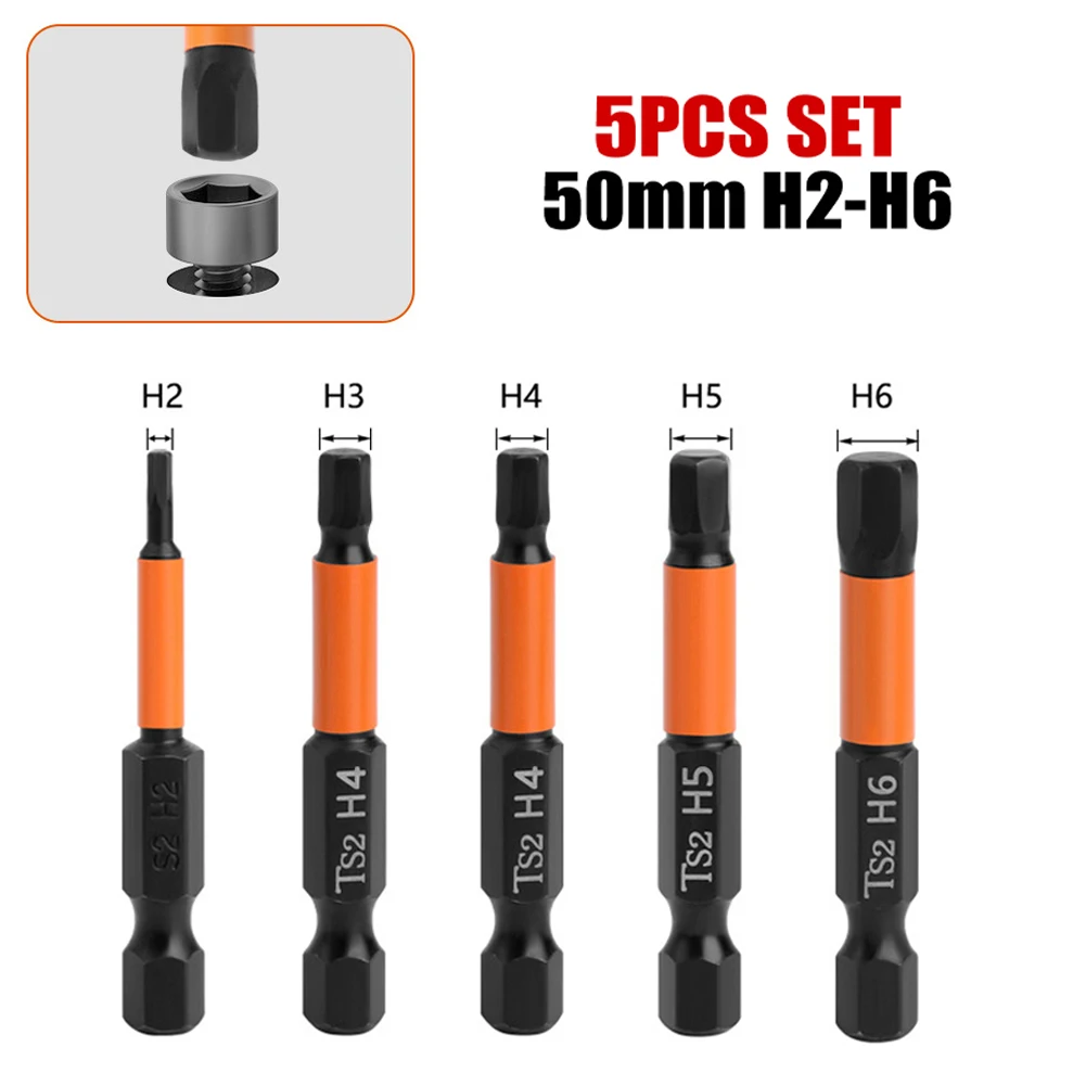 5*Hexagon Screwdriver Bit H-2/H3/H4/H5/H6 50mm 1/4'' Hex Shank Quick Change For Electric Impact Driver Power Drill Tool Parts
5*Hexagon Screwdriver Bit H-2/H3/H4/H5/H6 50mm 1/4'' Hex Shank Quick Change For Electric Impact Driver Power Drill Tool Parts