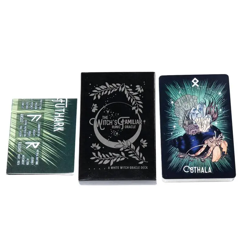 The Witchs Familiar Runic Oracle Tarot Card Table Deck Board Game 36 Cards Coated Paper English Tarot For Family Party Playing
The Witchs Familiar Runic Oracle Tarot Card Table Deck Board Game 36 Cards Coated Paper English Tarot For Family Party Playing