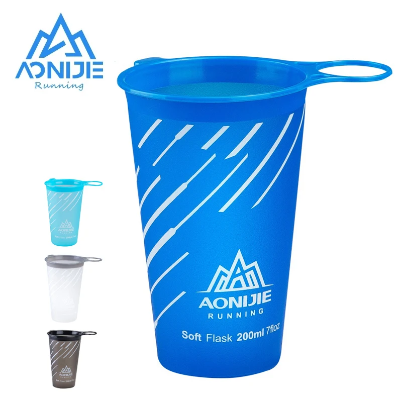 

AONIJIE 200ml Foldable Soft Water Cup Bottle BPA Free Ultralight Water Bag For Outdoor Sports Marathon Cycling Trailing Running
