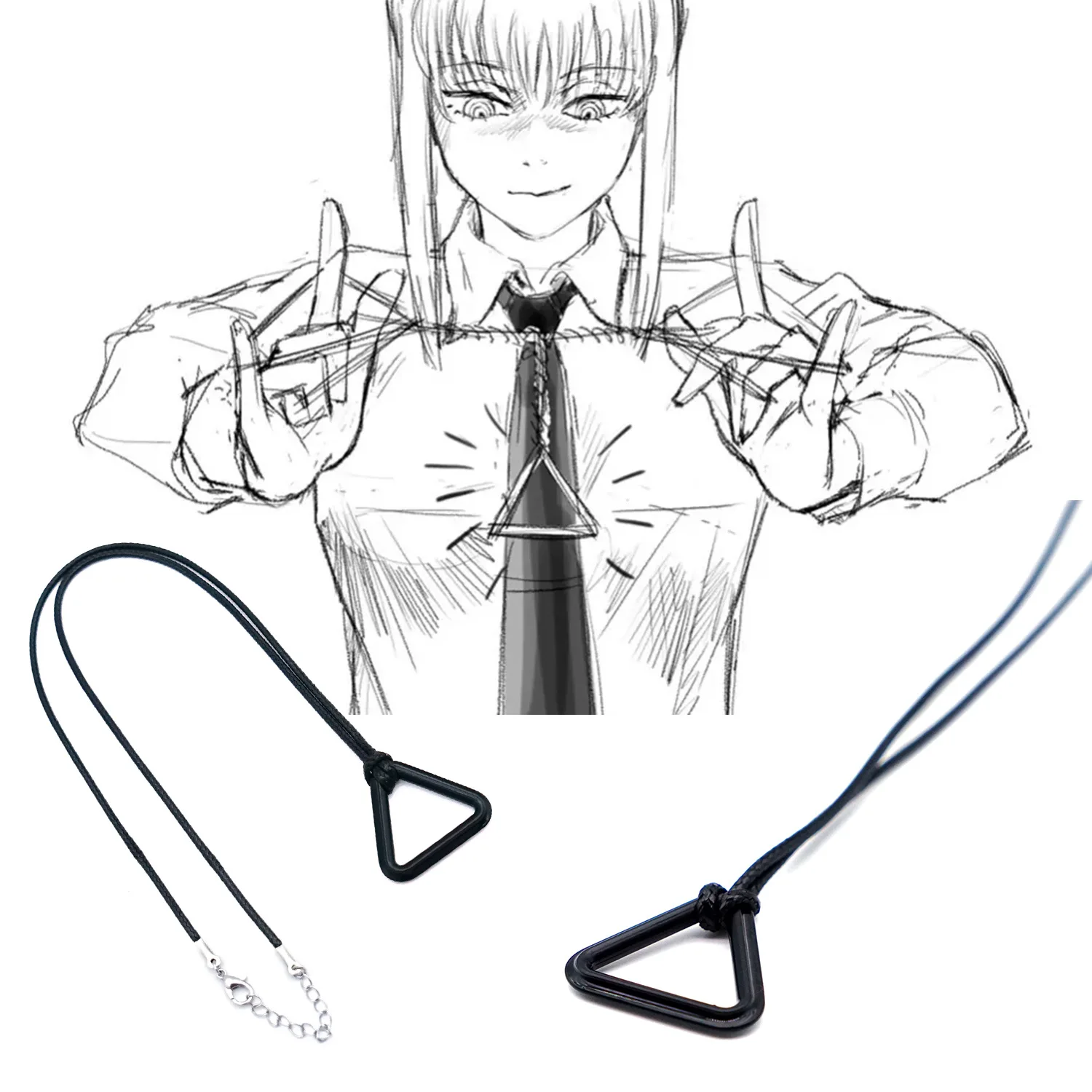 Chainsaw Man Anime Denji Necklace for Women Men Metal Necklaces CSM Volkner Triangle Pendant Chains Choker Collares Charm Gift
Chainsaw Man Anime Denji Necklace for Women Men Metal Necklaces CSM Volkner Triangle Pendant Chains Choker Collares Charm Gift