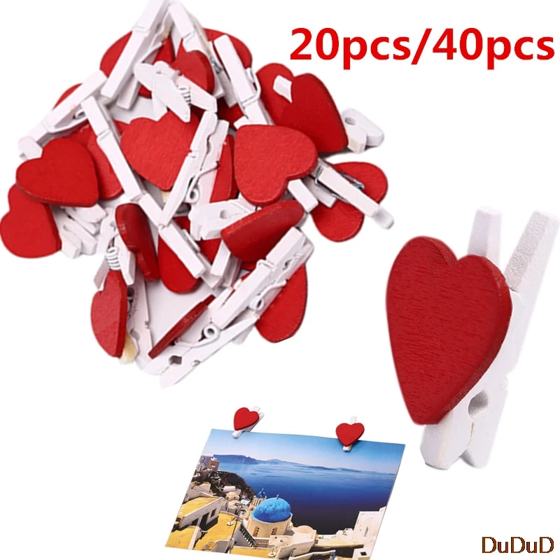 20PCS/40PCS Mini Wooden Heart Love Clothes Photo Paper Peg Pin Clothespin Craft Postcard Clips Home Decoration Wedding Decor
20PCS/40PCS Mini Wooden Heart Love Clothes Photo Paper Peg Pin Clothespin Craft Postcard Clips Home Decoration Wedding Decor