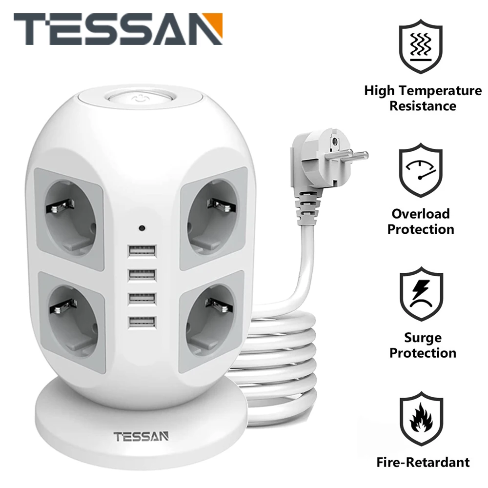 TESSAN Настольный много точек разъем удлинитель розетка Европейская Мощность пропилен-каучука прокладки с переключатель Порты USB и 1,5 м/2 м про...
TESSAN Настольный много точек разъем удлинитель розетка Европейская Мощность пропилен-каучука прокладки с переключатель Порты USB и 1,5 м/2 м про...