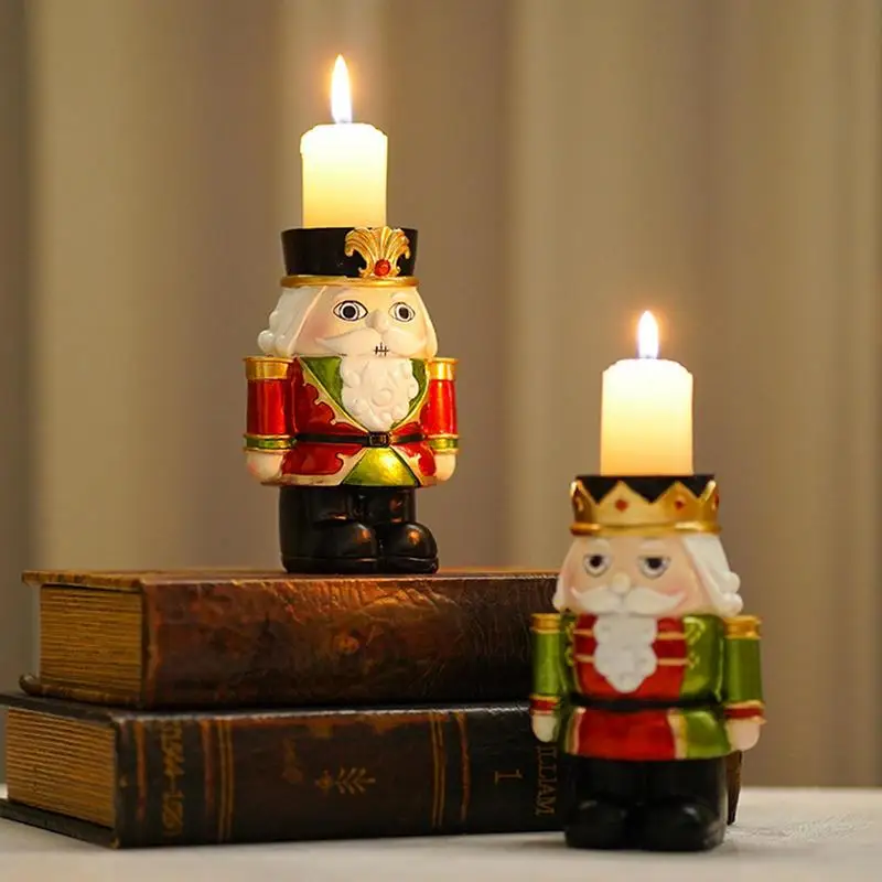 Creative Nutcracker Candlestick Resin Christmas Candle Holder Cartoon Christmas Decoration Flat Head Nutcracker Candle Holder
Creative Nutcracker Candlestick Resin Christmas Candle Holder Cartoon Christmas Decoration Flat Head Nutcracker Candle Holder