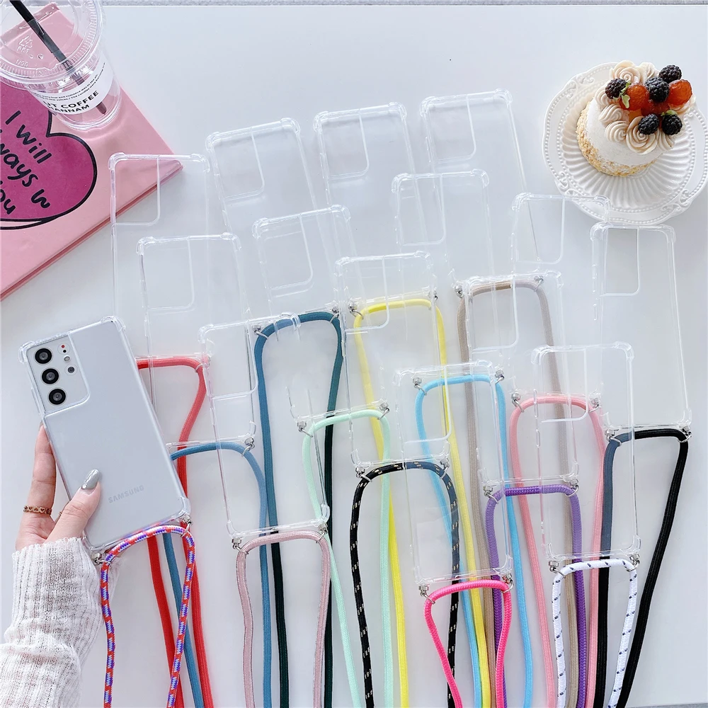 Crossbody Necklace Cord Lanyards Transparent soft Phone Case For Samsung Galaxy S22 Ultra S22 Plus 5G Clear TPU Phone Case
Crossbody Necklace Cord Lanyards Transparent soft Phone Case For Samsung Galaxy S22 Ultra S22 Plus 5G Clear TPU Phone Case