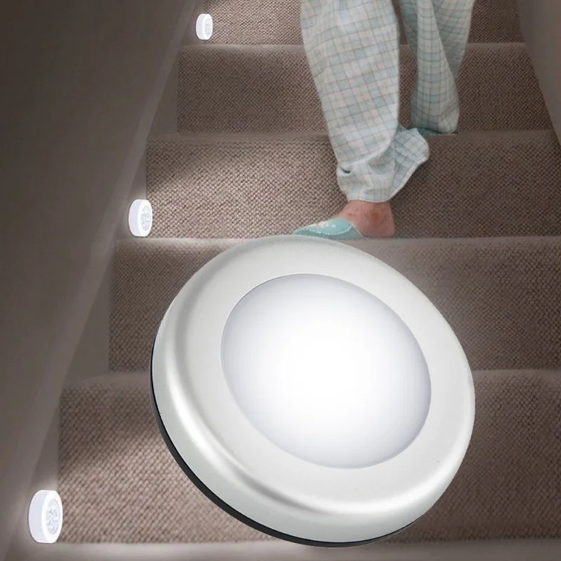 Motion Sensor LED Night Light Battery Powered Cabinet Wireless Round Night Lamp Bedside Lights For Bedroom Home Closet Lighting
Motion Sensor LED Night Light Battery Powered Cabinet Wireless Round Night Lamp Bedside Lights For Bedroom Home Closet Lighting