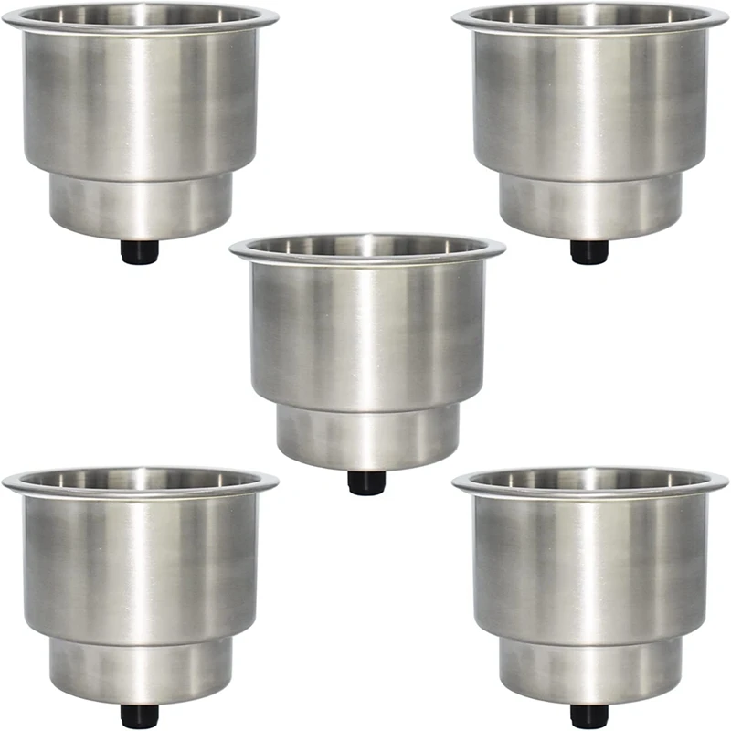 Stainless Steel Cup Drink Holder Insert With Drain For Marine Boat RV Camper, 5PCS
Stainless Steel Cup Drink Holder Insert With Drain For Marine Boat RV Camper, 5PCS