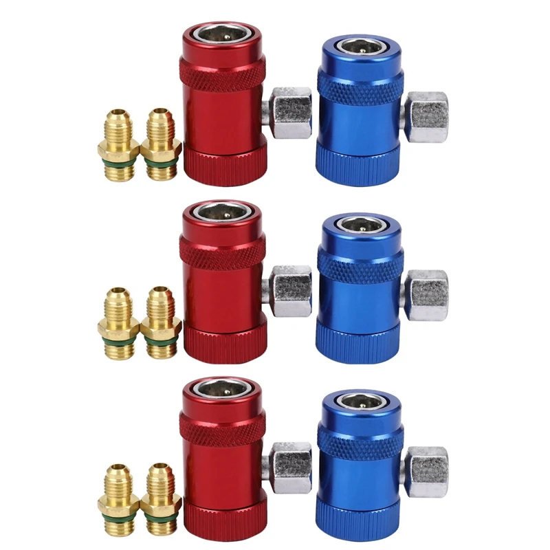 3X Car Auto AC High / Low Side R1234yf Quick Couplers Adapters Conversion Kit With Manual Couplers
3X Car Auto AC High / Low Side R1234yf Quick Couplers Adapters Conversion Kit With Manual Couplers