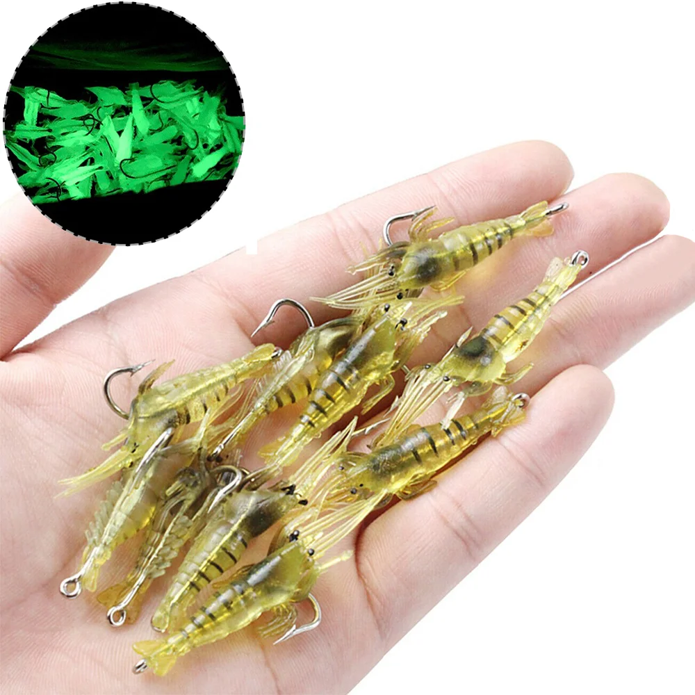 10Pcs/Lot Fishing Lure Lifelike Shrimp Soft Bait Silicone Artificial Bait Crayfish Baits Luminous Carp Fishing Lures with Hook
10Pcs/Lot Fishing Lure Lifelike Shrimp Soft Bait Silicone Artificial Bait Crayfish Baits Luminous Carp Fishing Lures with Hook