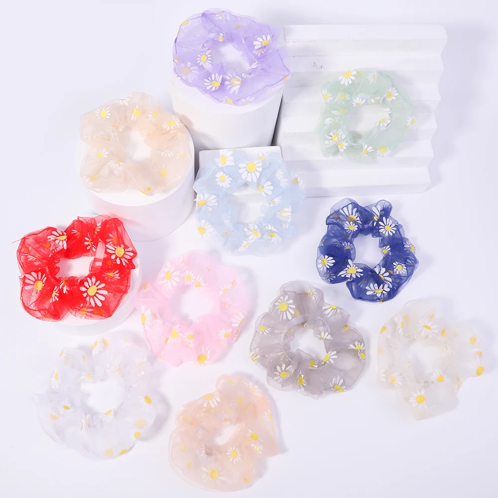 4.5 inches Sweet Women Daisy Scrunchies Mesh Elastic Hair Bands For Girls Ponytail Holder Hair Ropes Headwear Hair Accessories 
4.5 inches Sweet Women Daisy Scrunchies Mesh Elastic Hair Bands For Girls Ponytail Holder Hair Ropes Headwear Hair Accessories