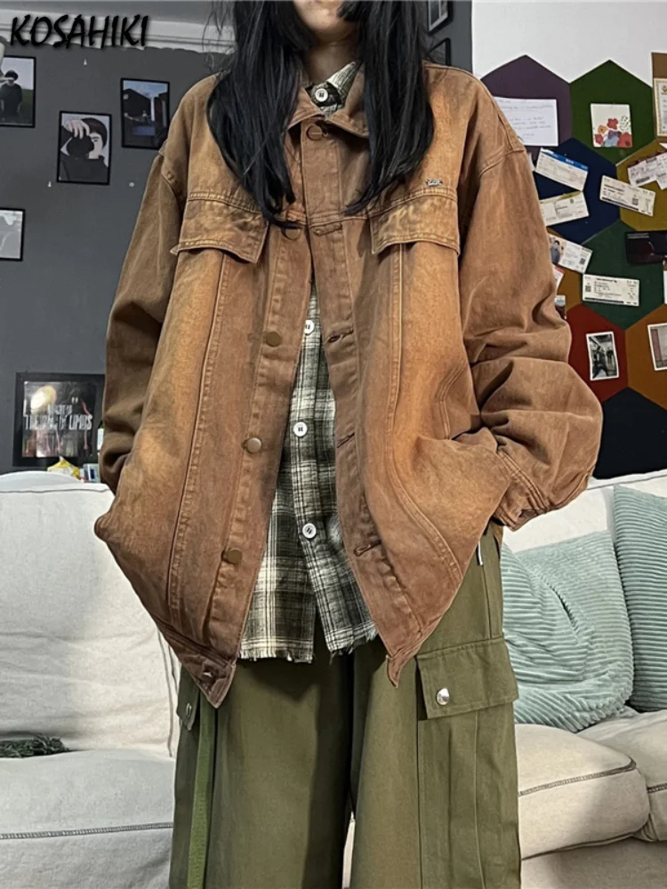 Y2k Aesthetic Streetwear Jean Women and Men Jacket Harajuku Vintage Punk Cargo Tops Loose Fashion Casual Punk Chaqueta Mujer
Y2k Aesthetic Streetwear Jean Women and Men Jacket Harajuku Vintage Punk Cargo Tops Loose Fashion Casual Punk Chaqueta Mujer