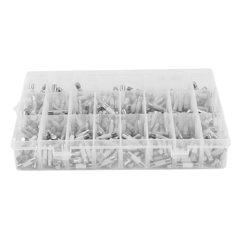360Pcs 24Values 5X20mm Fast Blow Ceramic Fuse 250V 0.1A 0.25A 0.5A 1A 1.5A 2A 2.5A 3A 3.15A 4A 5A 6A 6.3A 8A 10A 15A 16A
360Pcs 24Values 5X20mm Fast Blow Ceramic Fuse 250V 0.1A 0.25A 0.5A 1A 1.5A 2A 2.5A 3A 3.15A 4A 5A 6A 6.3A 8A 10A 15A 16A