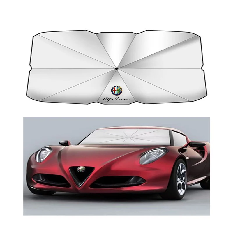 {Customize} Car Logo Foldable Sun Umbrella Windshield UV Sun Shade Umbrella For Alfa Romeo giulia stelvio 159 Car Accessories
{Customize} Car Logo Foldable Sun Umbrella Windshield UV Sun Shade Umbrella For Alfa Romeo giulia stelvio 159 Car Accessories