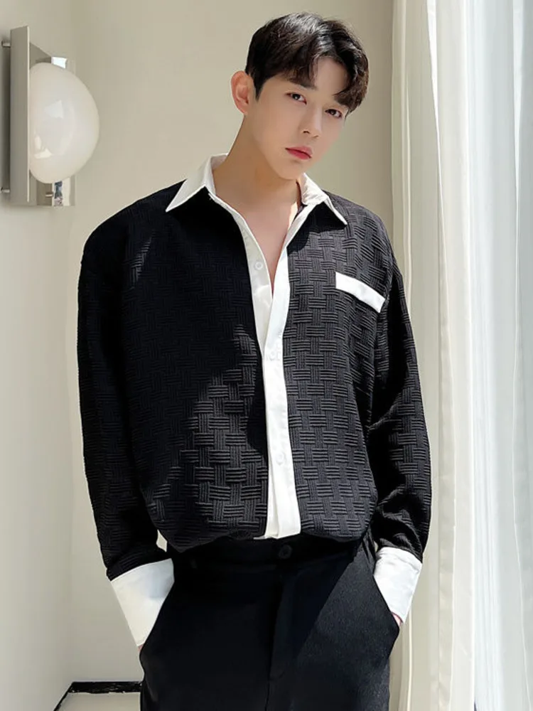 SYUHGFA 2023 Spring Autumn Lapel Long Sleeve Shirt For Men Single Pocket Loose Casual Patchwork Color Shirt Tops Men Clothing 
SYUHGFA 2023 Spring Autumn Lapel Long Sleeve Shirt For Men Single Pocket Loose Casual Patchwork Color Shirt Tops Men Clothing